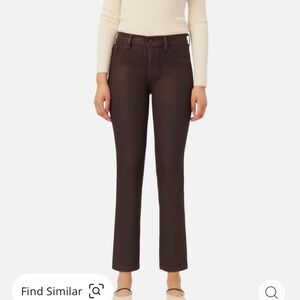 DL1961 Womens Coated Denim Mara Straight Leg Jeans Aubergine size 31